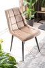 Krzesło tapicerowane Chic beżowe nowoczesne oraz funkcjonalne krzesło z metalowymi nogami 