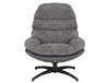 Fotel Giselle szary / szara ekoskóra funkcjonalny oraz nowoczesny fotel obrotowy z metalowymi nogami komfortowy podczas wypoczynku
