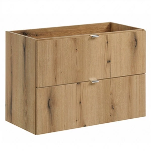 Szafka pod umywalkę Nova 80 cm dąb coast evoke funkcjonalna szafka w stylu minimalistycznym uchwyty krawędziowe pojemne szuflady