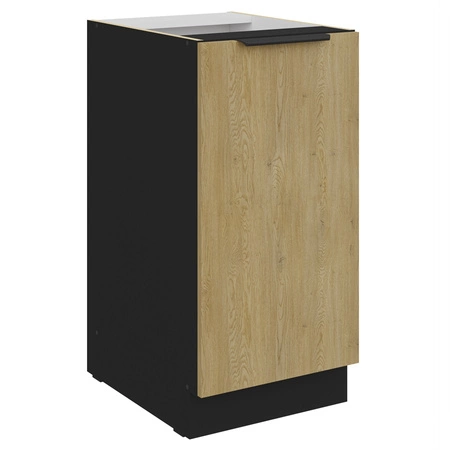 Zestaw mebli kuchennych Crotone 260 cm eleganckie szafki kuchenne o subtelnej i naturalnej kolorystyce metalowe uchwyty krawędziowe