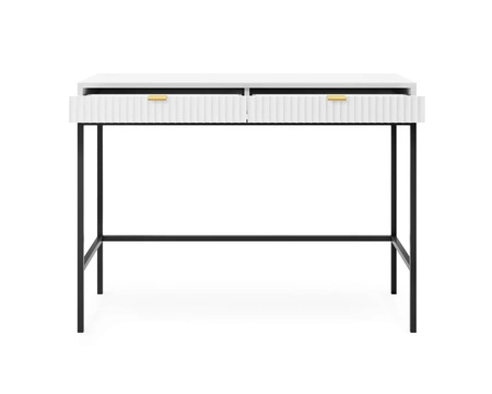 Konsola Lovro biała z szufladami stylowy oraz funkcjonalny mebel do przedpokoju salonu czy biura