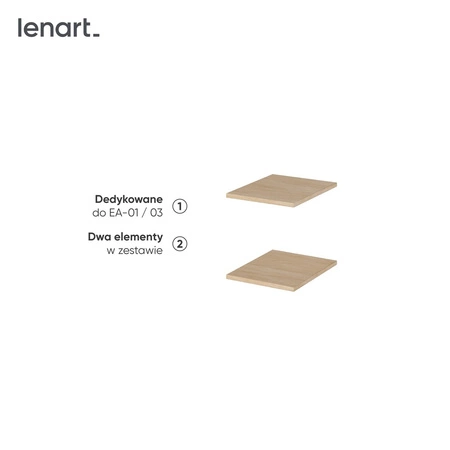 Półki do komody Easy 156 cm / 95 cm dąb scandi doskonały dodatek do przeorganizowania przestrzeni i przechowywania