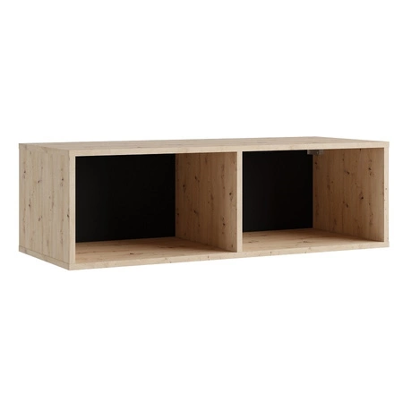 Meblościanka Apulia XXVI czarny połysk / dąb artisan wyjątkowo stylowa meblościanka proste bryły wpisujące się w każde wnętrze