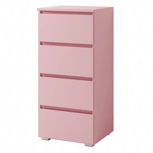 Komoda z szufladami Simple 45 cm pudrowy róż funkcjonalny mebel do pokoju dziewczęcego prosta konstrukcja