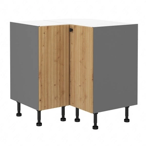 Szafka kuchenna narożna Antri 90x90 DN 2F BB lamelowe fronty szafka odporna na działanie wilgoci i uszkodzenia