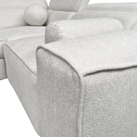 Narożnik z funkcją spania Viano IV kremowy lewostronny designerski narożnik rozkładany idealnie wpisujący się w nowoczesne aranżacje