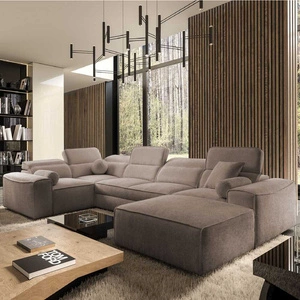 Narożnik z funkcją spania Viano IV jasny brąz prawostronny designerski narożnik idealnie wpisujący się w nowoczesne aranżacje