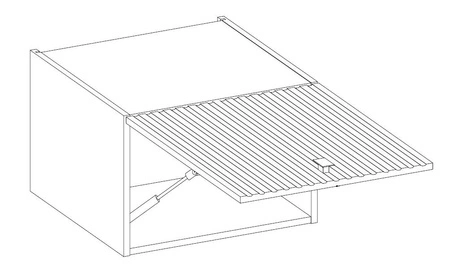 Szafka okapowa Chevron 50 GU-36 1F front z ozdobnym dekorem jodełki szafka odporna na działanie wilgoci i uszkodzenia