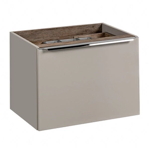 Szafka pod umywalkę nablatową Santa Fe 60 cm szary krzemowy oryginalna kolorystyka podkreślona chromowanym uchwytem krawędziowym