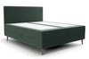 Łóżko kontynentalne Totti 160x200 zielone stylowe łóżko z pojemnikiem na pościel trójwymiarowa tkanina o wyrazistych prążkach