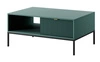 Stolik kawowy Lovro pastelowy zielony z szufladami nowoczesny design blat odporny na rozlane ciecze