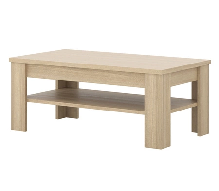 Zestaw mebli Cuba dąb samdal elegancka stylistyka mebli wzbogacona o stylowe czarne dodatki idealna meblościanka do pokoju dziennego