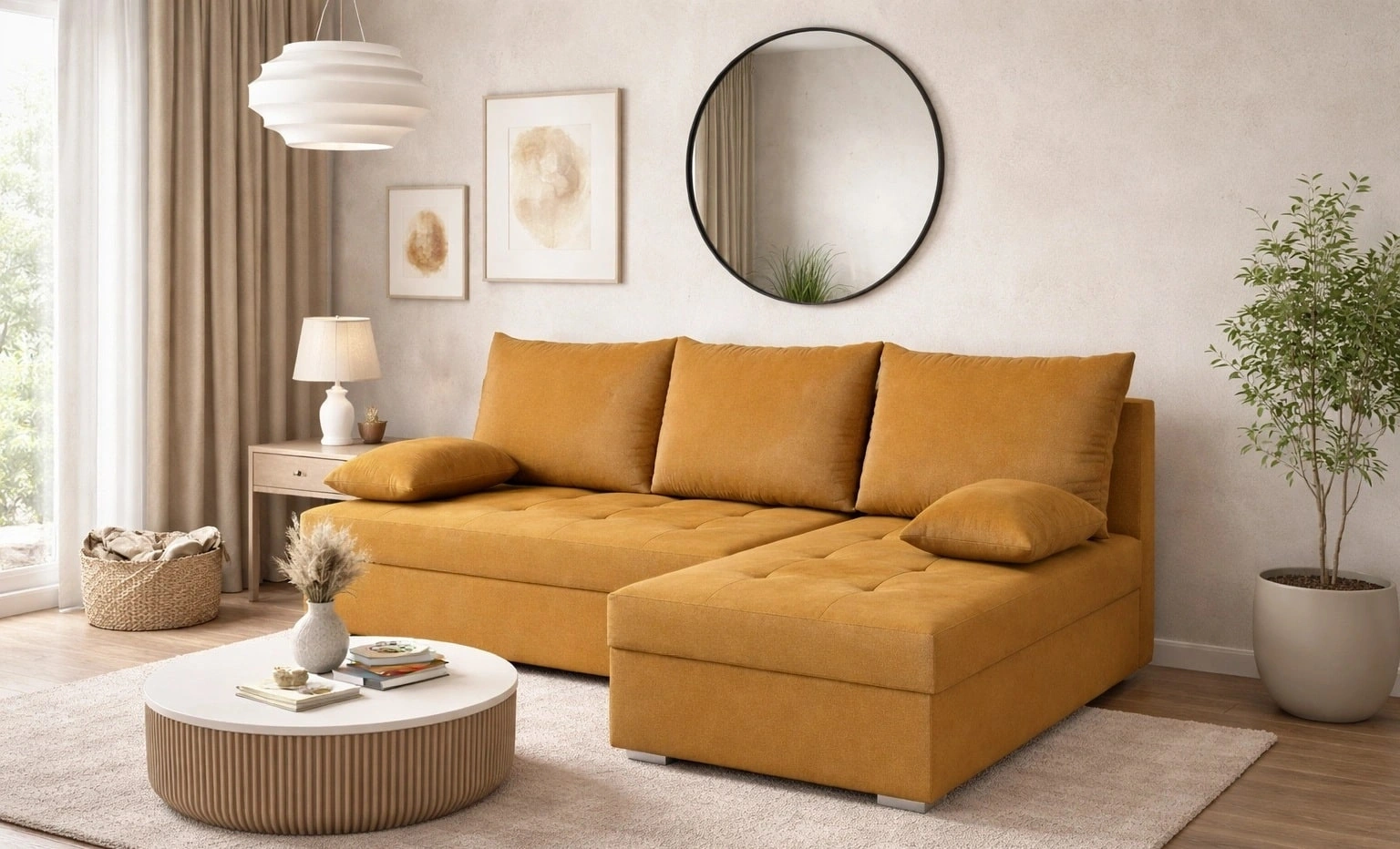 Narożnik z funkcją spania Fasti Narożnik do salonu Narożnik z funkcją spania codziennego