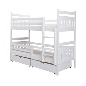 Łóżko piętrowe Oliwia 2 osobowe 90x200 cm głębokie szuflady wysuwane na kółkach zajmuje przestrzeń łóżka pojedynczego