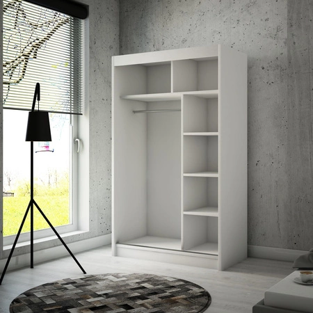 Szafa przesuwna Avila 120 cm czarna ergonomiczna oraz bardzo funkcjonalna szafa w nowoczesnej formie o geometrycznych kształtach