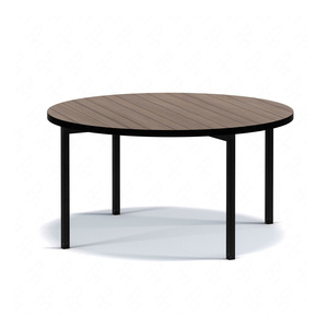 Stolik kawowy okrągły 80 cm Sampi captains deck ponadczasowy design solidna metalowa podstawa idealny stolik do każdej aranżacji