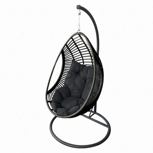 Fotel wiszący Bellissimo szary uniwersalny fotel do ogrodowej strefy wypoczynku lub salonu odporny na warunki atmosferyczne