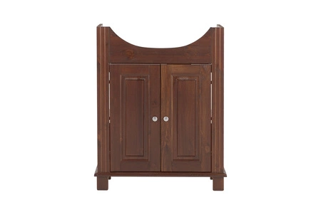 Szafka pod umywalkę Retro 65 cm brązowa wyjątkowo elegancka szafka w stylu klasycznym wykonana z drewna metalowe uchwyty