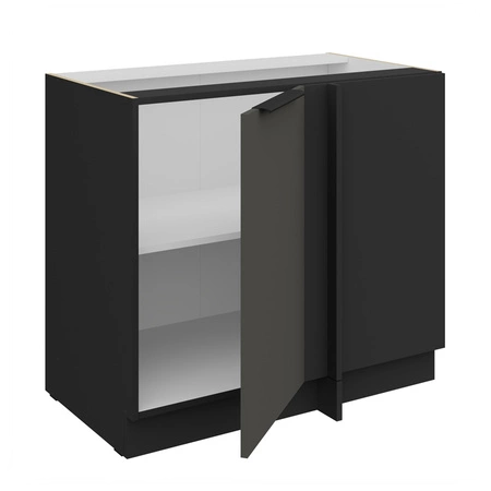 Szafka kuchenna narożna dostawiana Aversa Bl 105 ND 1F BB prawa fronty szafki kuchennej wykończone w technologii anti fingerprint