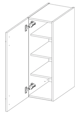 Szafka kuchenna wisząca Linosa 30 G-90 1F szafka odporna na parę wodną rozlaną ciecz i wysoką temperaturę