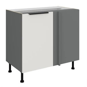 Szafka kuchenna narożna dostawiana Corato Ant 105 ND 1F BB prawa fronty szafki kuchennej wykończone w technologii anti fingerprint