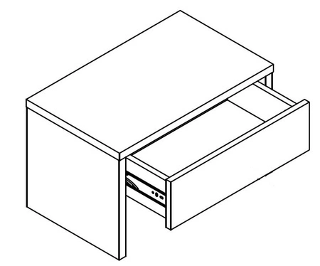 Szafka nocna Latika dąb burgundzki / biała to funkcjonalny mebel w ponadczasowym designie idealna szafka nocna do sypialni system otwierania szuflady push to open