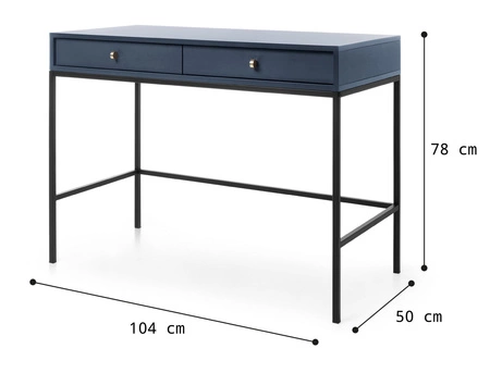 Konsola Mono granatowa z szufladami stylowy oraz funkcjonalny mebel do przedpokoju salonu czy biura