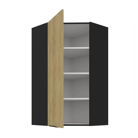 Szafka kuchenna narożna wisząca Crotone 60x60 GN-108 1F metalowy uchwyt krawędziowy szafka odporna na działanie wilgoci i uszkodzenia