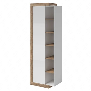 Witryna Sintra 67 cm dąb samdal / biały połysk oryginalny design solidne wykonanie idealny regał do wnętrz w stylu skandynawskim