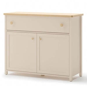 Komoda z szufladą Story 110 cm beżowy / dąb vincenza bielona stylowa komoda do pokoju dziecięcego prosta konstrukcja solidne wykonanie