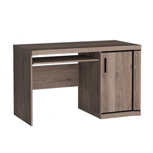 Biurko Dallas 126 cm dąb truflowy / czarny z szufladą elegancka stylistyka mebla wzbogacona o stylowe czarne dodatki idealne do pokoju nastolatka