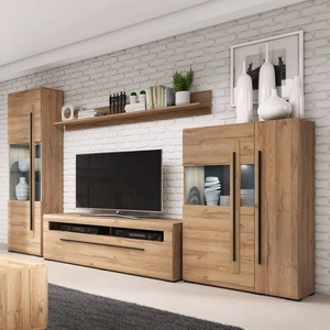 Meblościanka Tulsa dąb grandson innowacyjne meble do salonu i pokoju dziennego w stylu nowoczesnym skandynawskim oraz klasycznym