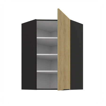 Szafka kuchenna narożna wisząca Crotone 60x60 GN-90 1F metalowy uchwyt krawędziowy szafka odporna na działanie wilgoci i uszkodzenia