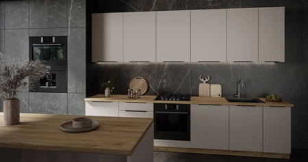 Szafka kuchenna stojąca z półką Soela 40 D 1F BB metalowy uchwyt krawędziowy szafka odporna na działanie wilgoci i uszkodzenia