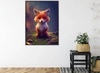 Plakat mały lisek 70x100 plakat w ramie precyzyjny wydruk ze stylową grafiką doskonała dekoracja do pokoju dziecięcego