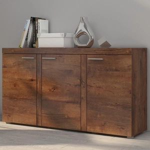 Komoda Rene 149 cm dąb lefkas nowoczesne kształty komody w wyjątkowej stylizacji obrzeża wykończone specjalną okleiną