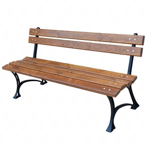 Ławka ogrodowa 180 cm FIEM-01-LKBP-180 królewska żeliwna z oparciem drewno olchowe lakierowana