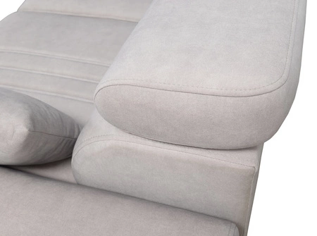 Narożnik z funkcją spania Castel grafitowy lewostronny komfortowy i stylowy narożnik rozkładany z pojemnikiem na pościel