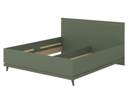 Łóżko Scandia 180x200 cm zielone nowoczesny styl idealne łóżko na wysokich nogach z wysokim zagłówkiem do sypialni lub pokoju młodzieżowego