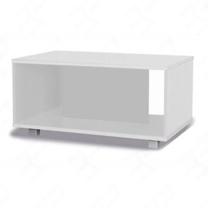 Stolik kawowy Maximus 100 cm biały nowoczesny design mebla obrzeża stolika wykończone specjalną okleiną ABS