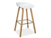 Hoker Sting biały nowoczesny oraz funkcjonalny hoker z metalowymi nogami w kolorze dębu idealny hoker do kuchni