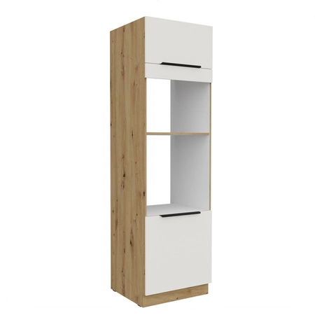 Słupek kuchenny Corato Ar 60 DPM-210 2F szafka do zabudowy mikrofali i piekarnika fronty wykonane w technologii anti fingerprint