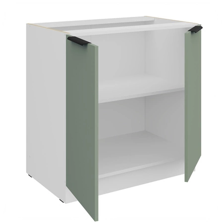 Zestaw mebli kuchennych narożny Treviso Wh 290x230 cm stylowe szafki kuchenne z frontami wykonanymi w technologii anti fingerprint