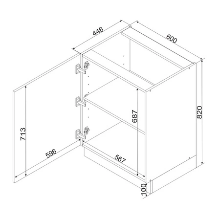 Wyspa kuchenna Clara 127 cm dąb artisan / szary popiel funkcjonalny mebel kuchenny z szafkami metalowe uchwyty solidne wykonanie
