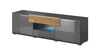 Szafka RTV Toledo 159 cm antracyt / antracyt połysk / dąb grandson nowoczesna szafka pod telewizor w stylu skandynawskim