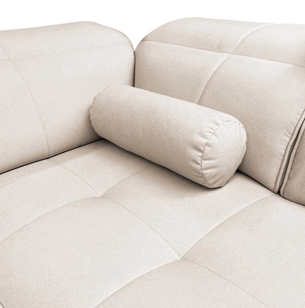 Narożnik Samos beżowy prawostronny nowoczesny design prosta i stylowa bryła wpisująca się w każdą aranżację regulowane zagłówki