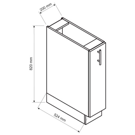 Wyspa kuchenna Adele 147 cm dąb artisan / biały funkcjonalny i estetyczny mebel kuchenny z wysokiej jakości szafką z koszem cargo