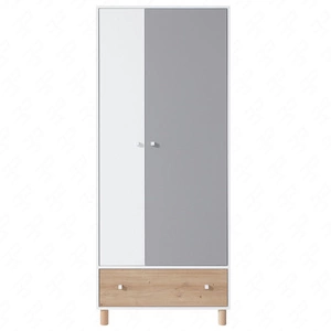 Szafa Beja 80 cm biała / dąb artisam / szara idealna do pokoju młodzieżowego stylowa i pojemna w ciekawych kolorach