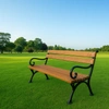 Ławka ogrodowa 150 cm FIEM-02-LKZP-150 królewska żeliwna z oparciem drewno olchowe lakierowana