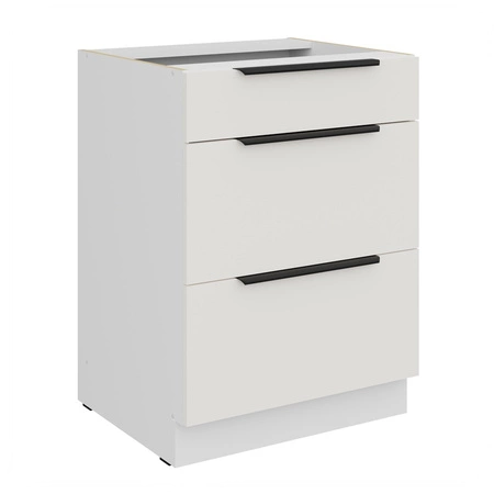 Szafka kuchenna stojąca z szufladami Corato Wh 60 D 3S BB odporna na uszkodzenia wykończenie frontów w technologii anti fingerprint